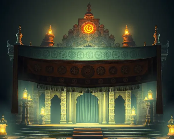 Udghatan Banner Adorns Mystical Temple Entrance