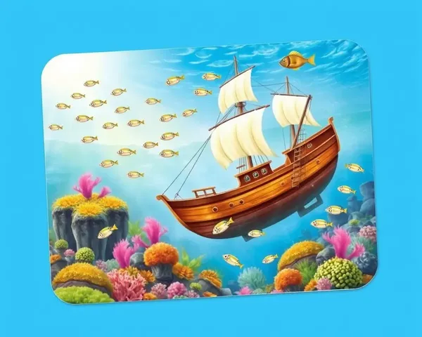 Underwater Scene Simant Sanskar Card Aquatic Life