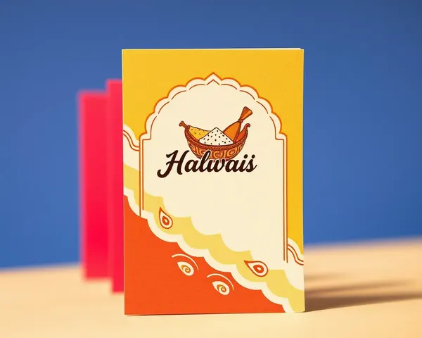 Unique Hand-Drawn Illustration on Halwai's Visiting Card