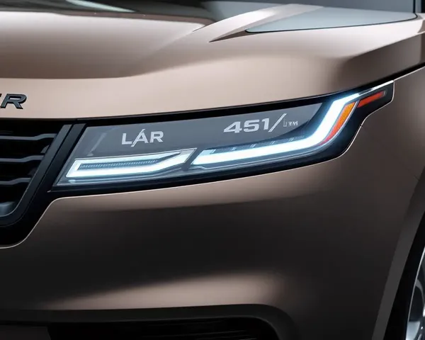Unique LED Headlights of Range Rover Velar Showcase Sleek Design