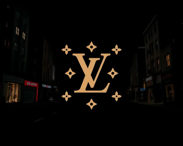 Urban Backdrop with Louis Vuitton Logo Vector in High Contrast