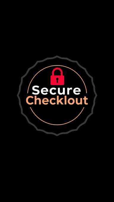 Urgent Secure Checkout Badge with Red Lock Icon