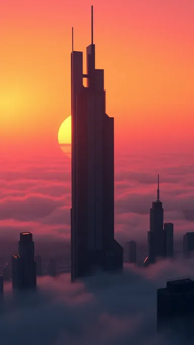 V-280 Skyscraper Rising at Sunrise