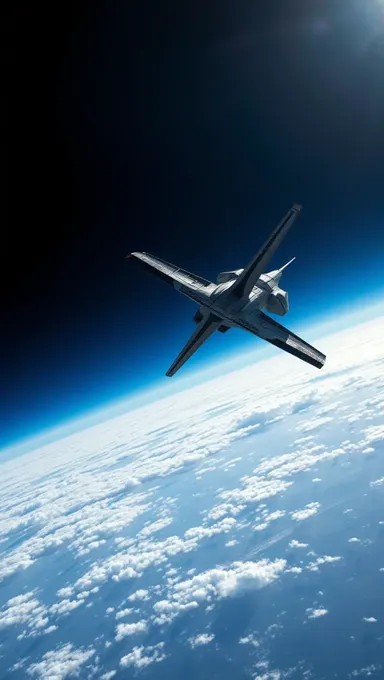 V-280 Spacecraft Soaring Through Atmosphere