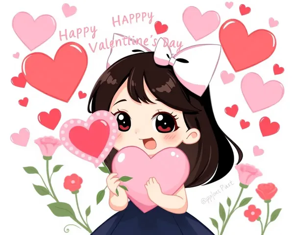 Valentine's Day Cartoon Girl Images for Whatsapp Dp