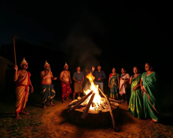 Vanniyar Community Sings and Dances Around Bonfire