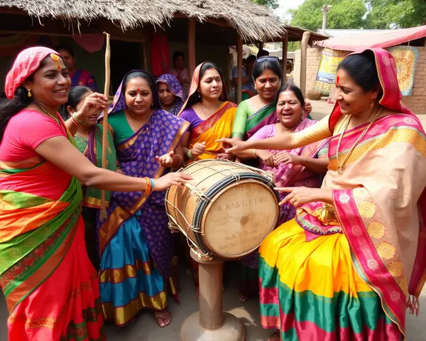 Vanniyar Women Celebrate Festival with Traditional Drumming