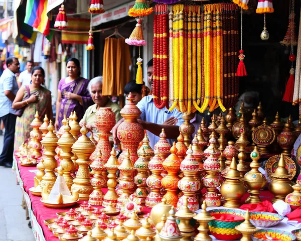 Vendor displays vibrant sakharpudas at bustling street market.