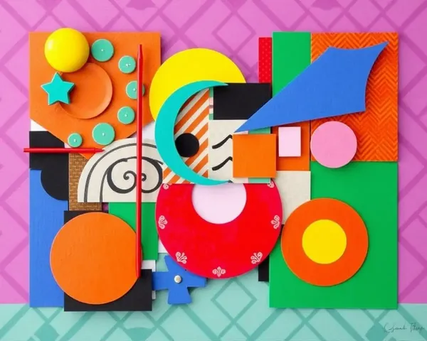 Vibrant 12x18 Collage PSD with Abstract Shapes and Bright Colors