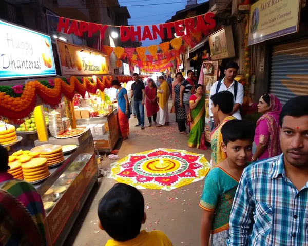 Vibrant Ahmedabad Streets on Happy Dhanteras Night