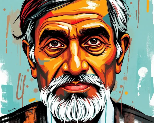 Vibrant Artistic Portrait of Dr. Radhakrishnan Blends Tradition