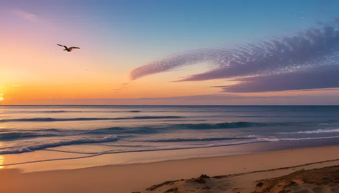 Vibrant Beach Sunset Wallpaper for Windows 10
