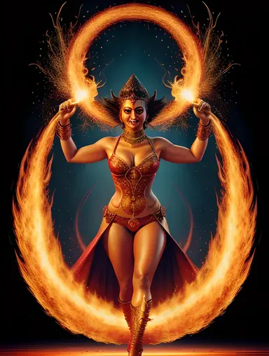 Vibrant Bhadrakali Goddess of Time and Destruction