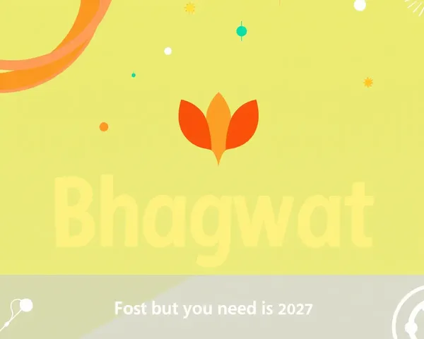 Vibrant Bhagwat Banner Design with Bold Font and Color Scheme