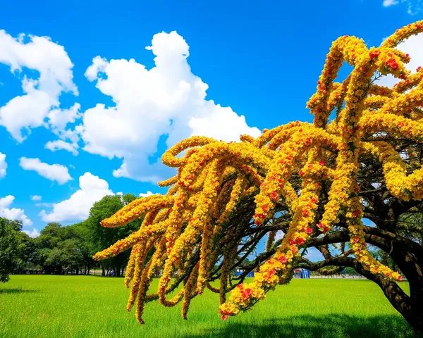 Vibrant Bhoringani Flowers in Lush Green Meadow