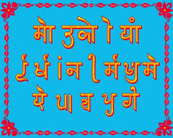 Vibrant Blue Sanskrit Alphabet with WhatsApp Border