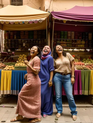 Vibrant Cairo Streets Fill with Laughing Girls