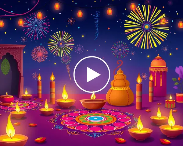 Vibrant Diwali Celebration Scene with CDR File Background