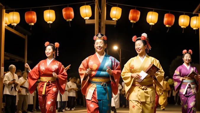Vibrant Japanese Festival in Traditional Buke