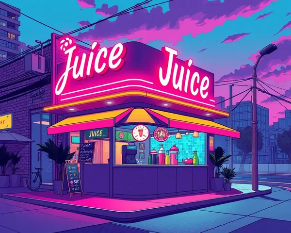 Vibrant Juice Corner Flex Design with Neon Lit Logo