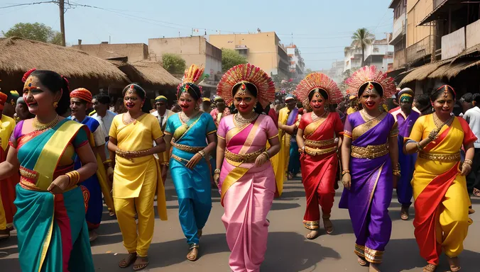 Vibrant Kallu Festival in Streets