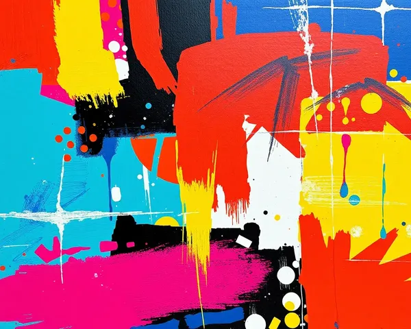 Vibrant Kular Inspired Abstract Art Piece