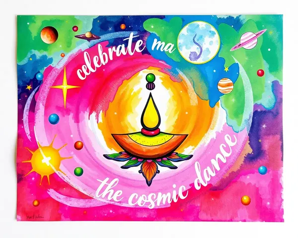 Vibrant Mahashivratri Invitation with Cosmic Scene