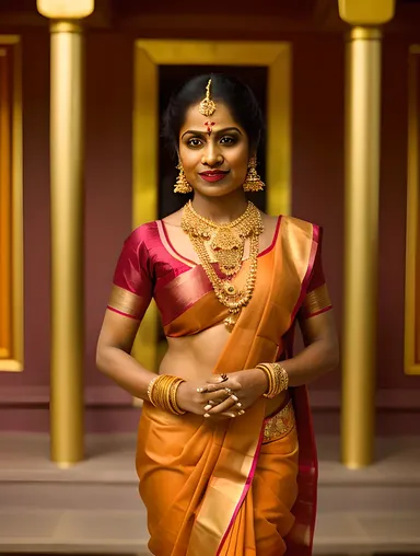 Vibrant Mohiniyattam Dancer in Traditional Kerala Attire