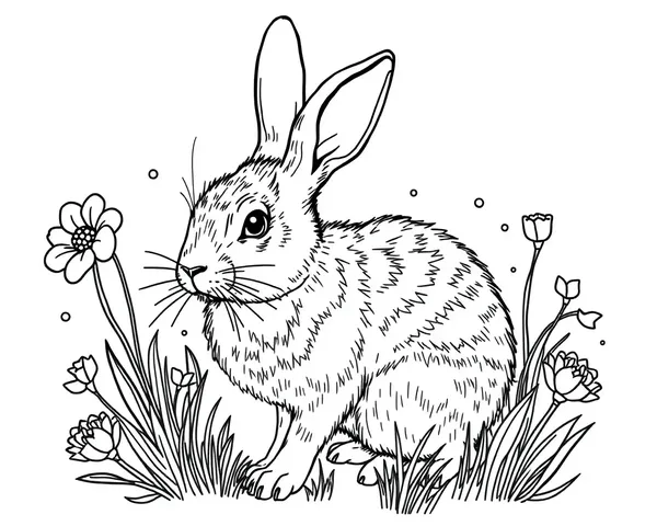 Vibrant Rabbit Images to Color for Kids