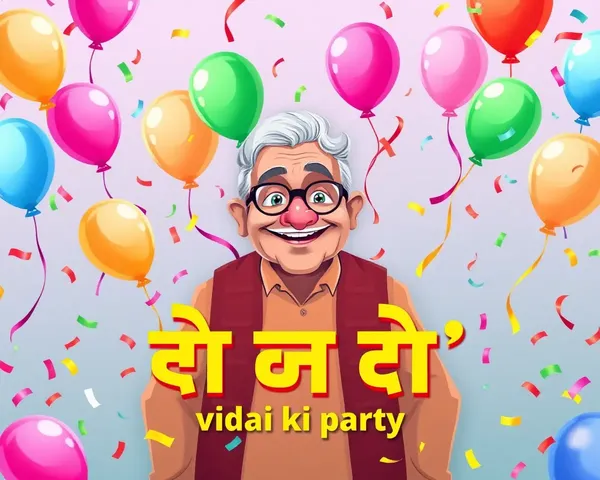 Vibrant Retirement Party Invitation in Marathi with Colorful Illustration