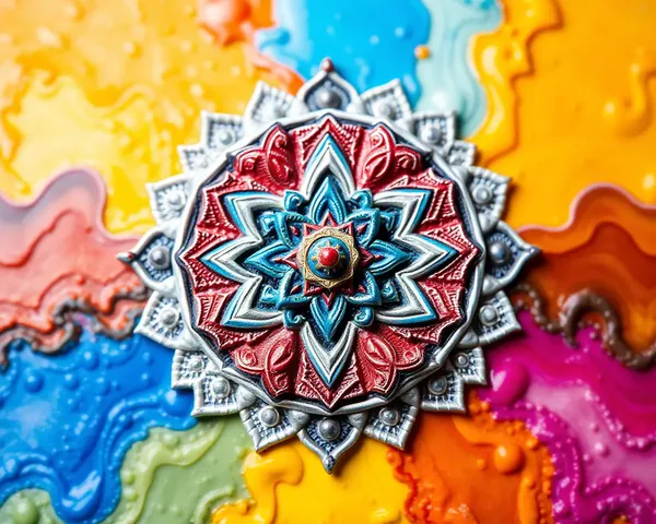 Vibrant Shanku Chakra Depiction with Seven Layers
