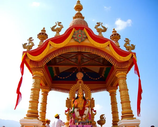 Vibrant Shradhanjali Ceremony in Traditional Indian Temple Setting