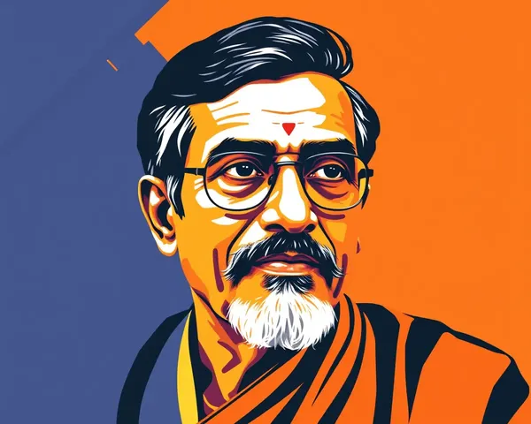 Vibrant Stylized Portrait of Sarvepalli Radhakrishnan
