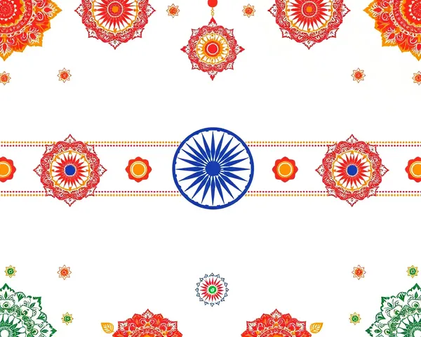 Vibrant Tiranga Illustration with Intricate Patterns and Designs