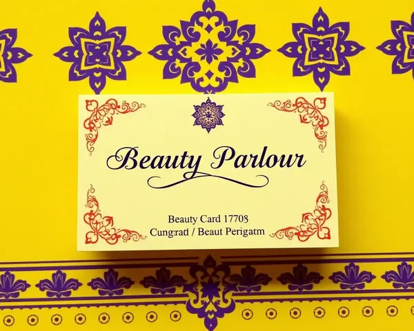 Vibrant Yellow Beauty Parlour Visiting Card in Gujarat