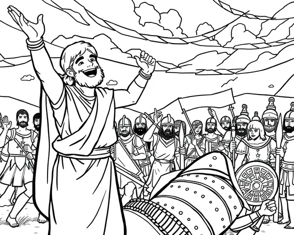 Victorious David Celebrates Over Defeated Goliath