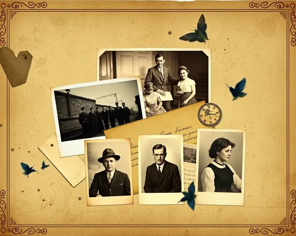 Vintage 12x18 Collage PSD with Distressed Textures and Antique Photos