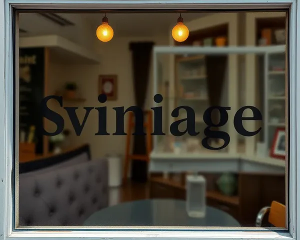 Vintage 3D Glass Window Logo Mockup with Textured Frosted Glass Effect