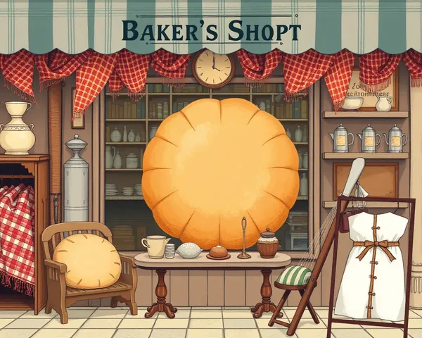 Vintage Baker's Shop with Giant Biskut Display Window