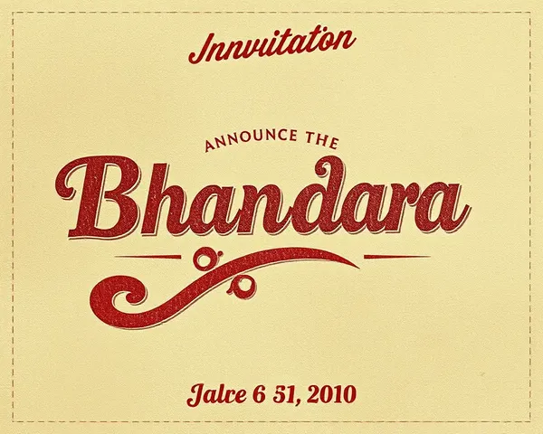 Vintage Bhandara Event Invitation with Distressed Design