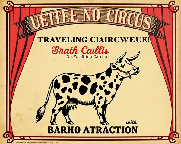 Vintage Circus Poster Featuring Barho Card Main Attraction