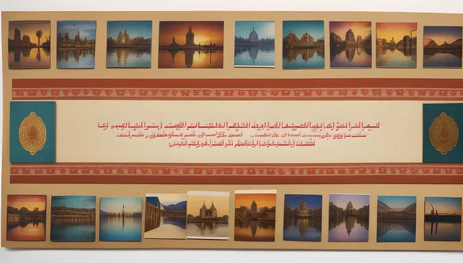 Vintage Collage with Ghazal Poem in Traditional Pattern