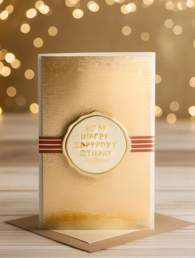 Vintage Distressed Birthday Card with Handwritten Message