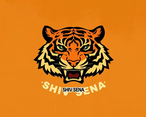 Vintage Distressed Shiv Sena Tiger Logo Illustration