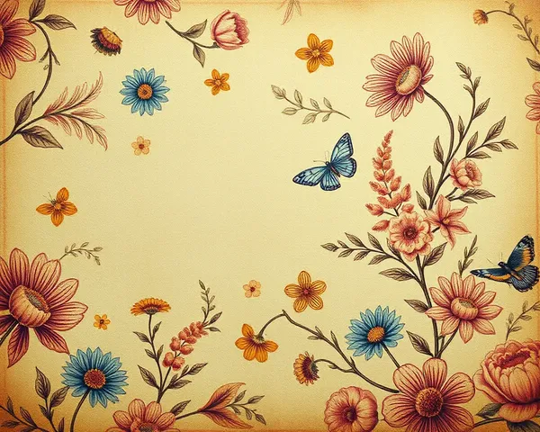 Vintage Floral Pattern Album Background 12x36 HD
