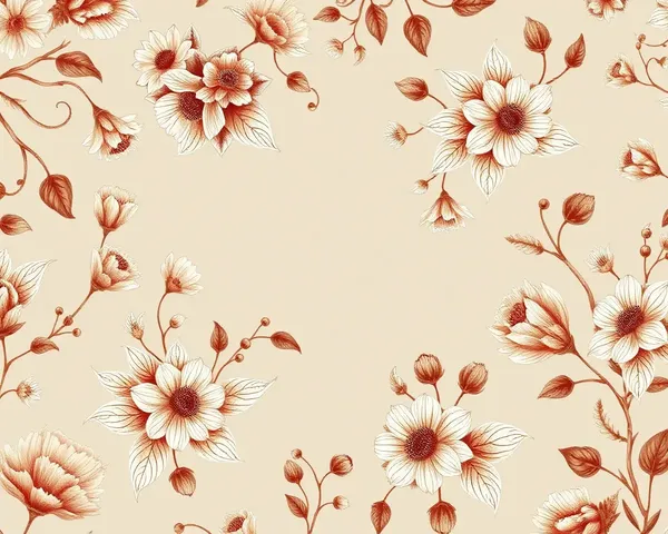 Vintage Floral Pattern for Classic Wedding Album Background