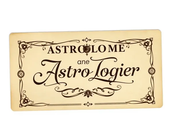 Vintage-Inspired Astrologer Visiting Card with Distressed Texture