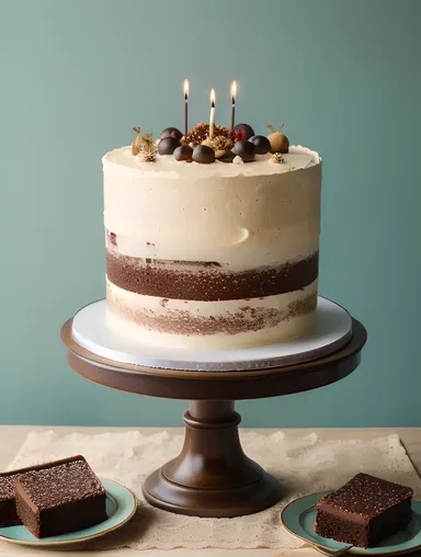 Vintage-Inspired Black Forest Cake on Antique China