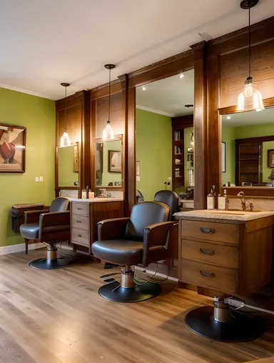 Vintage-Inspired Ladies Salon with Cozy Atmosphere Created