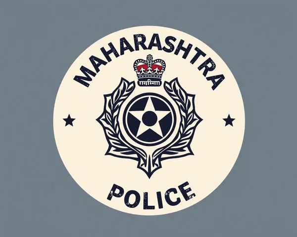 Vintage-Inspired Maharashtra Police Logo with Distressed Look